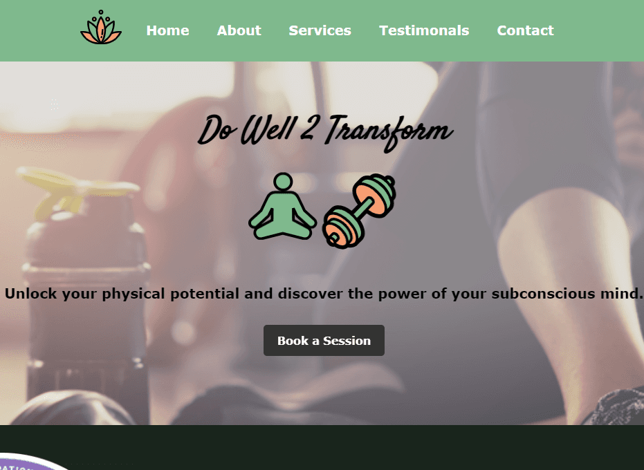 Do Well 2 Transform coaching website